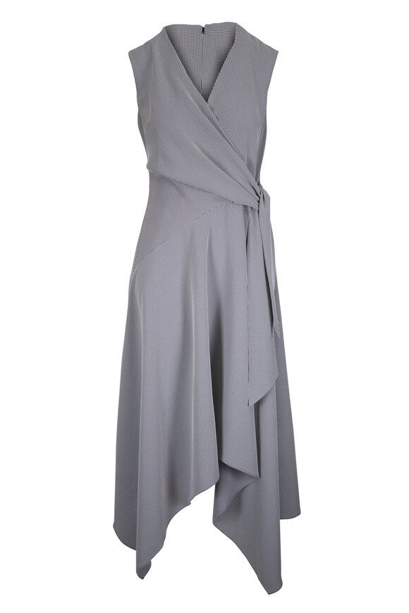 Valentino - Black Tie Neck Long Sleeve Dress | Mitchell Stores