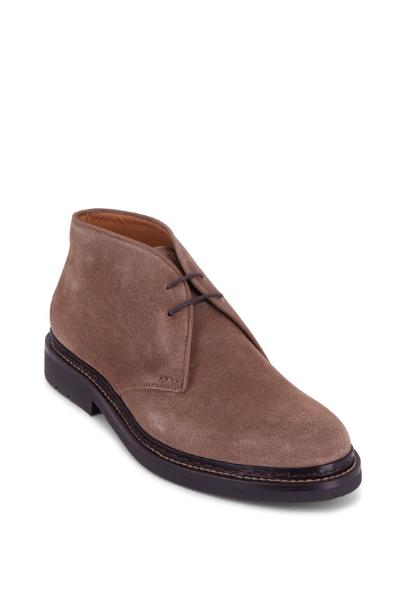 Heschung - Genet Taupe Suede Lace Up Desert Boot