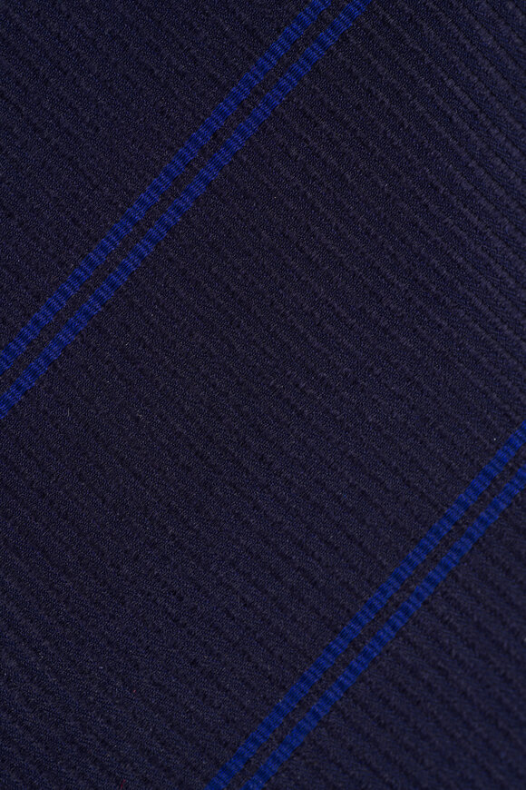 Tom Ford Deep Navy & Blue Stripe Silk Necktie - view 2