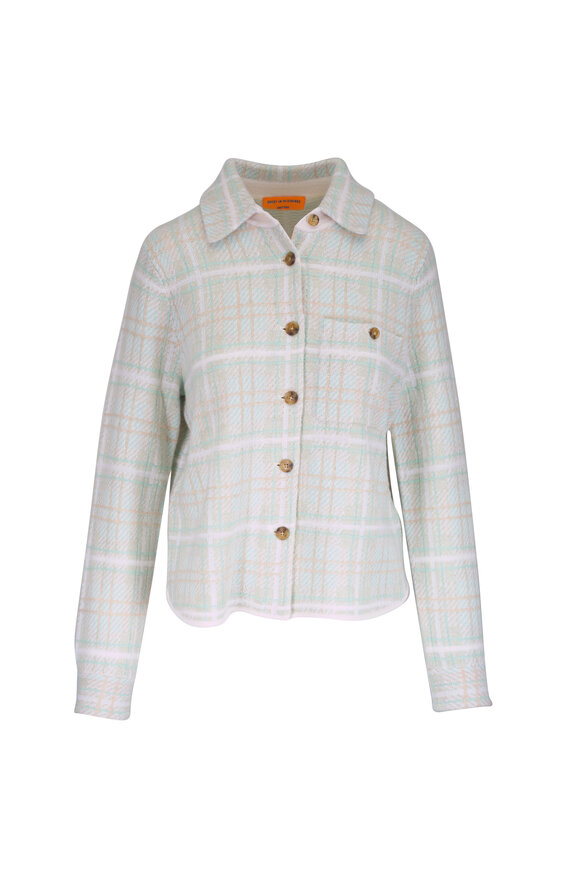 Guest in Residence Dylan Seaglass Plaid Cashmere Shirt