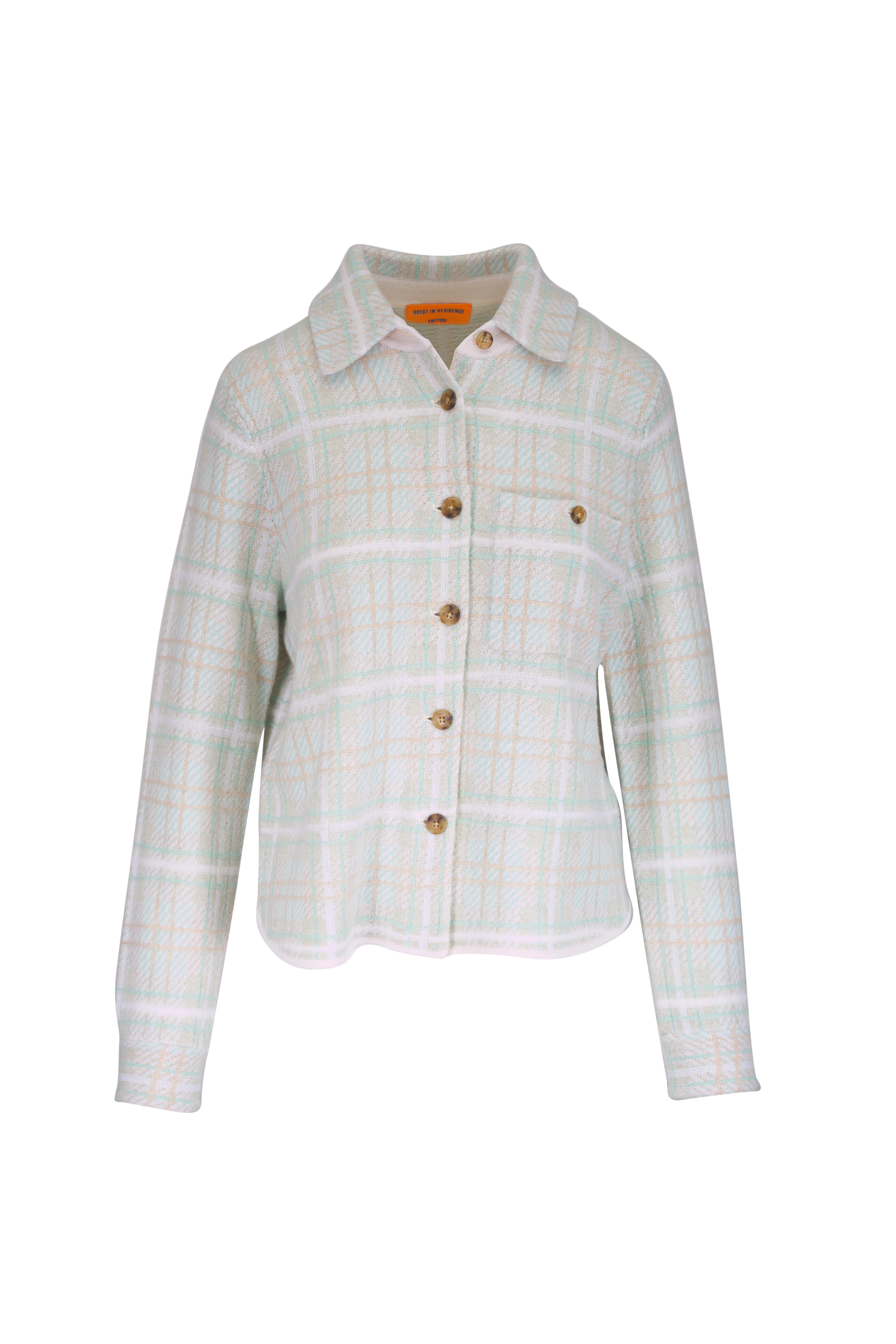 Guest in Residence - Dylan Seaglass Plaid Cashmere Shirt
