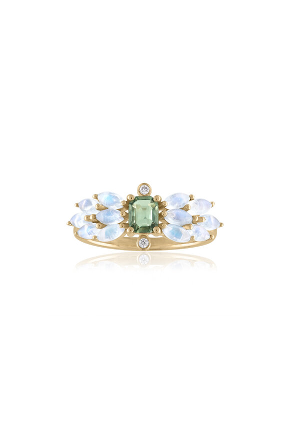 Loriann Freedom Moonstone Sapphire & Diamond Ring