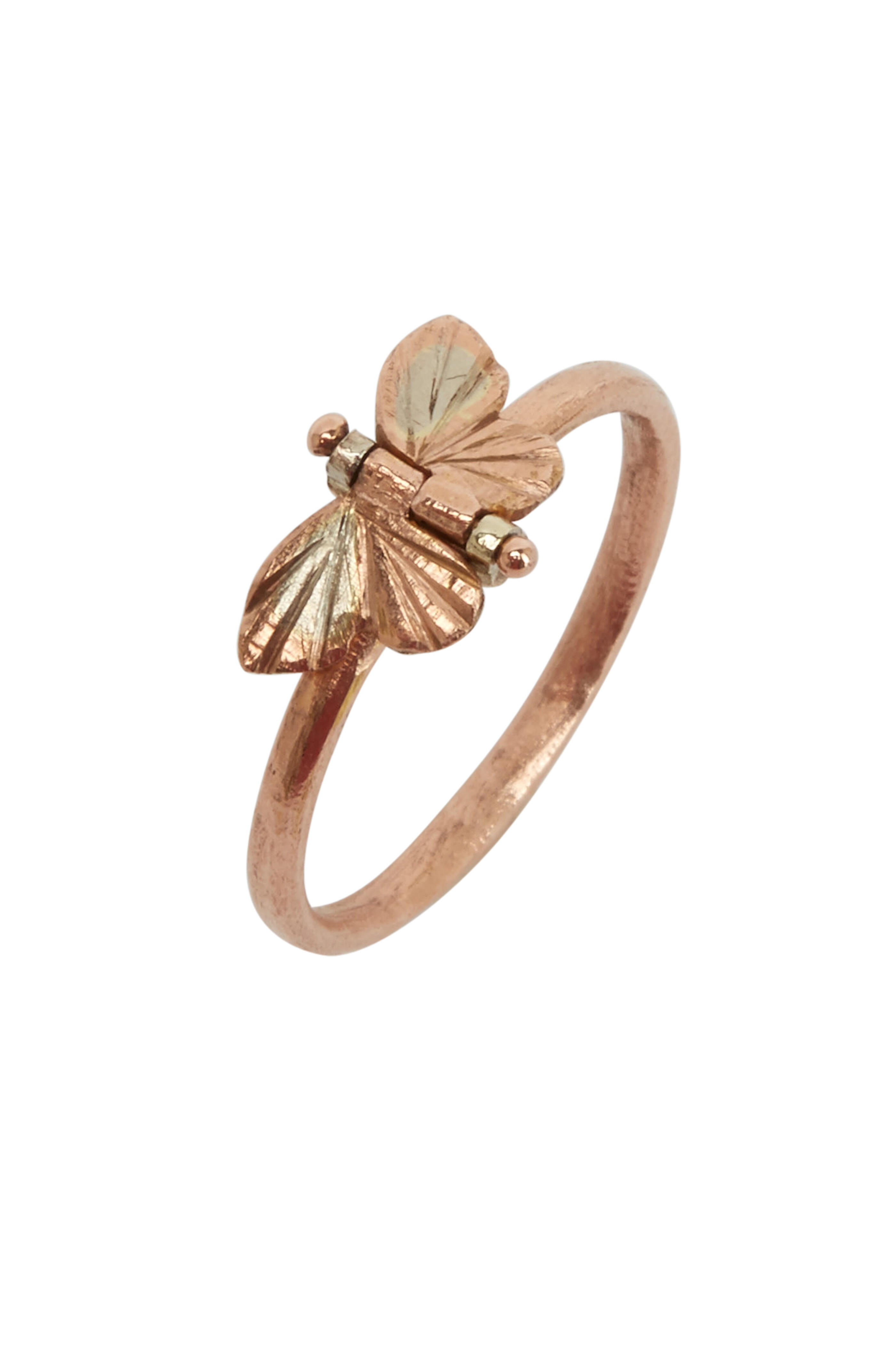 James Banks - Butterfly Gold & Silver Tiny Baby Ring