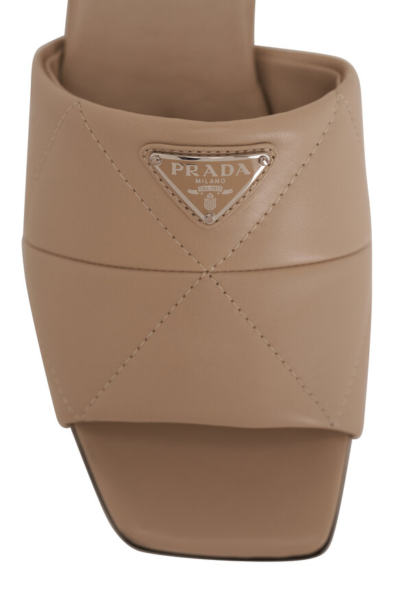 Prada - Desert Quilted Nappa Leather Slide, 35mm