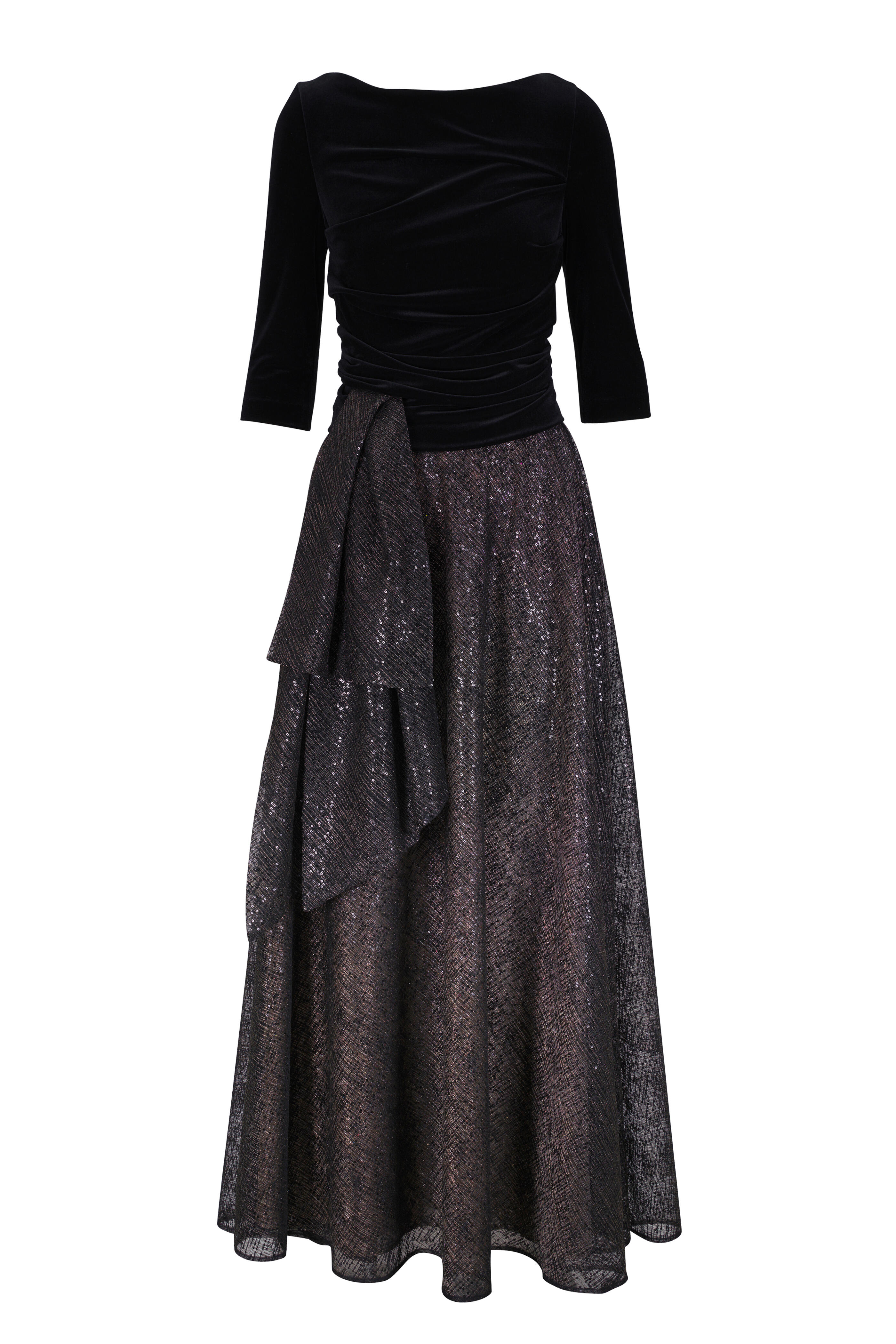 Talbot Runhof - Dulce Velvet & Sequin Evening Dress
