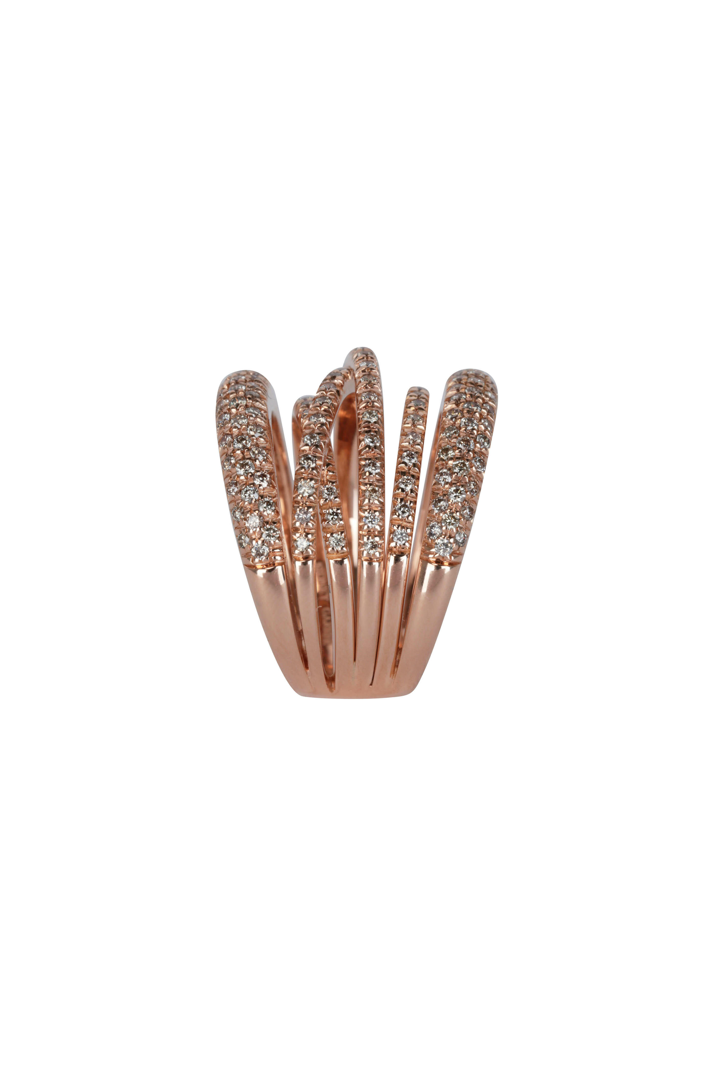 Sidney Garber - Scribble Cognac Diamond Ring
