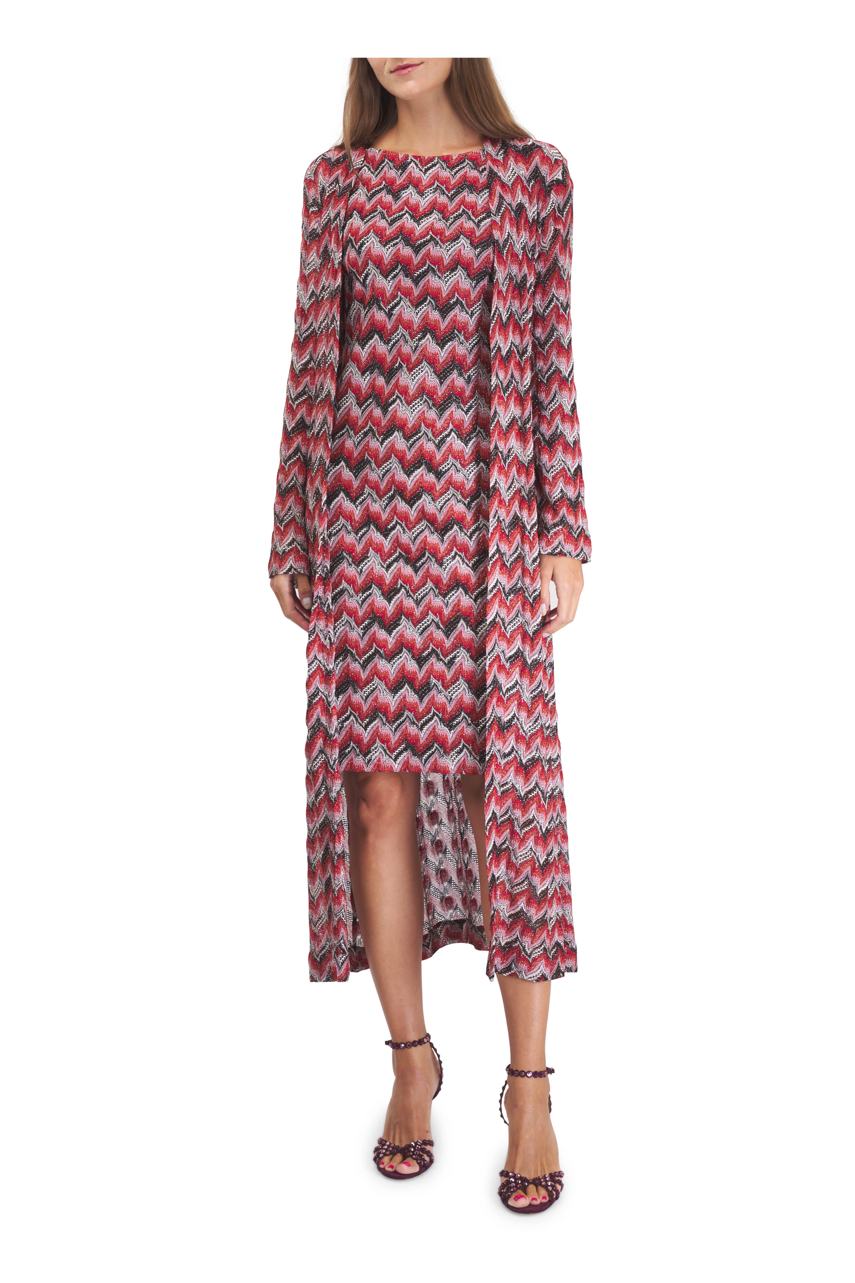Missoni - Red & Black Long Sleeve Dress