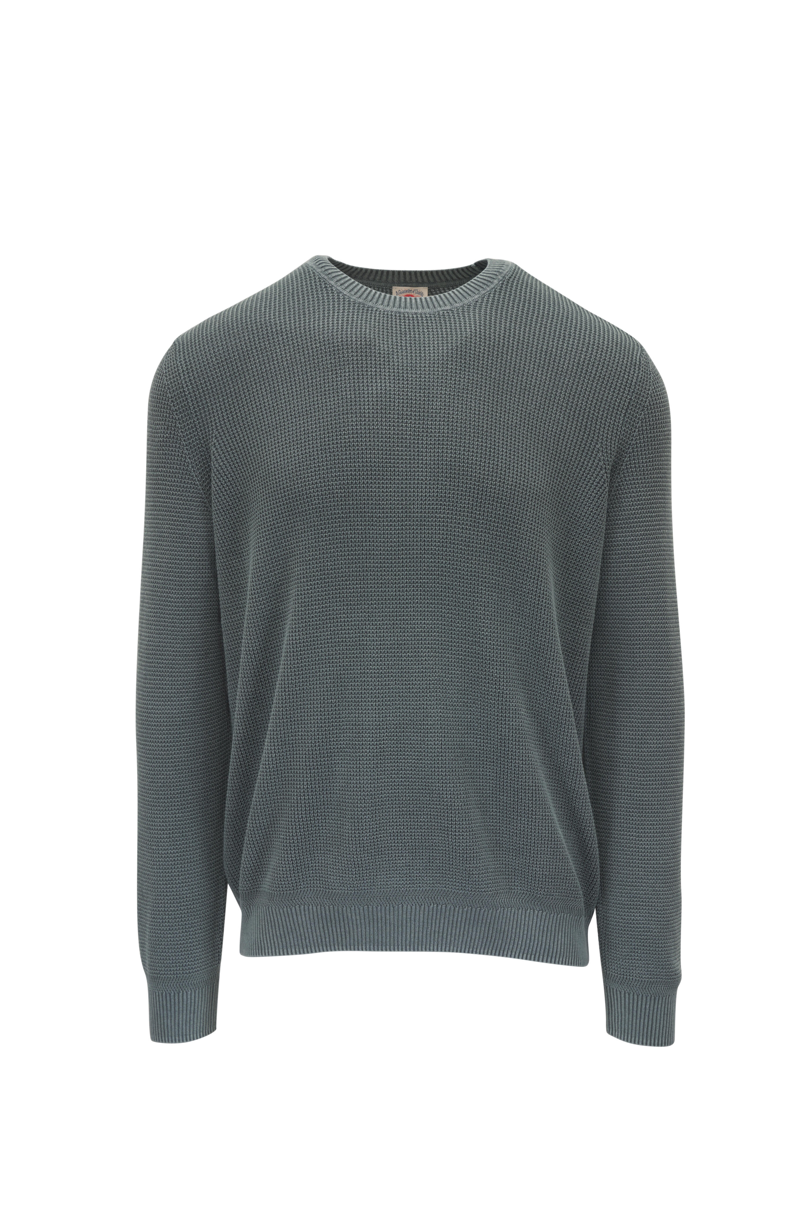 Faherty Brand - Sunwashed Mountain Olive Knit Crewneck Sweater