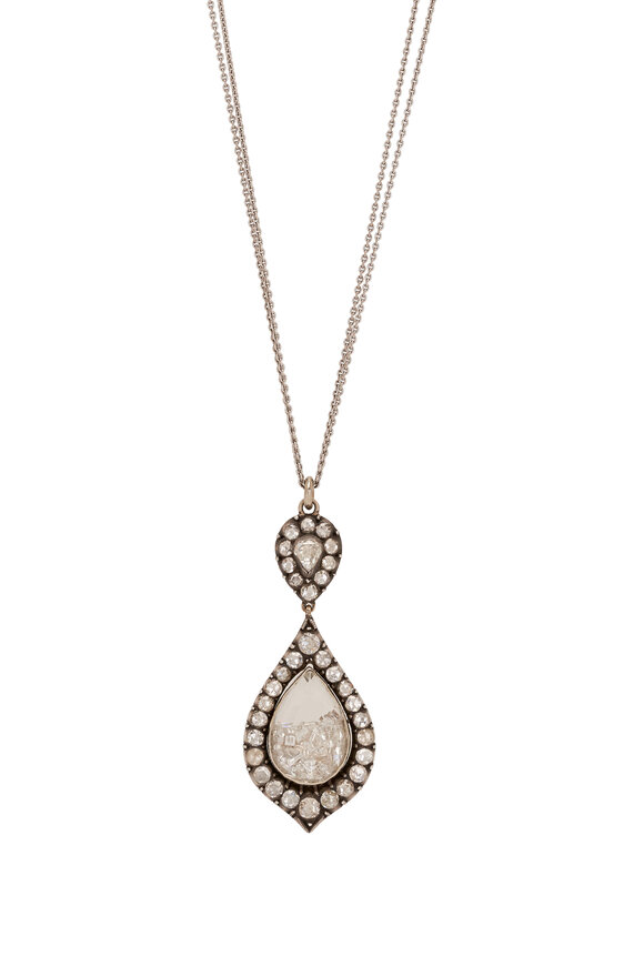 Renee Lewis - Antique 9CT Diamond Teardrop Shake© Necklace