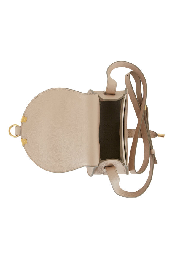 Chloé - Marcie Nomad Beige Small Saddle Crossbody 