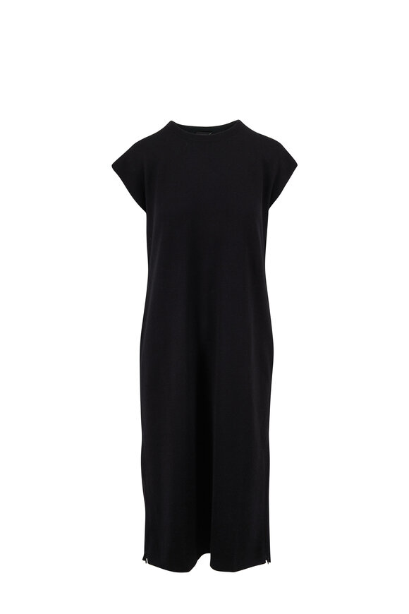 Akris - Black & Pine Cashmere & Silk Reversible Long Tunic