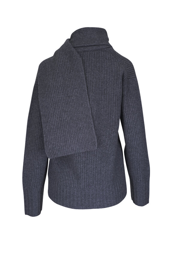 Veronica Beard - Annalise Charcoal Merino Wool & Cashmere Cardigan