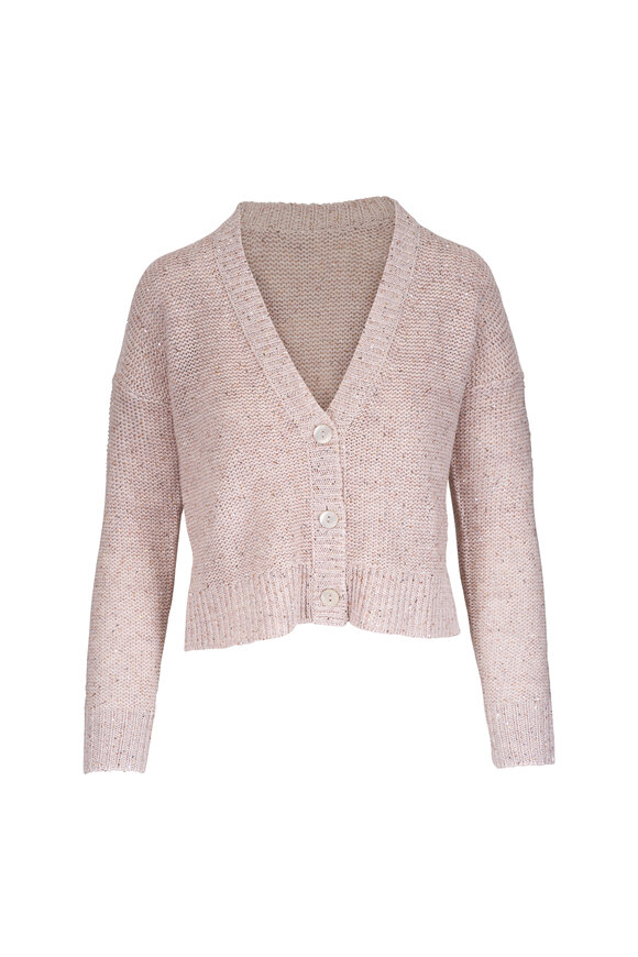Kinross Straw Sequin Cardigan