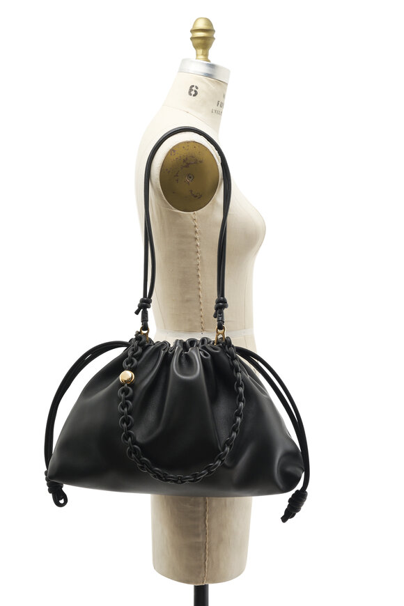 Loewe - Large Flamenco Black Leather Shoulder Bag 