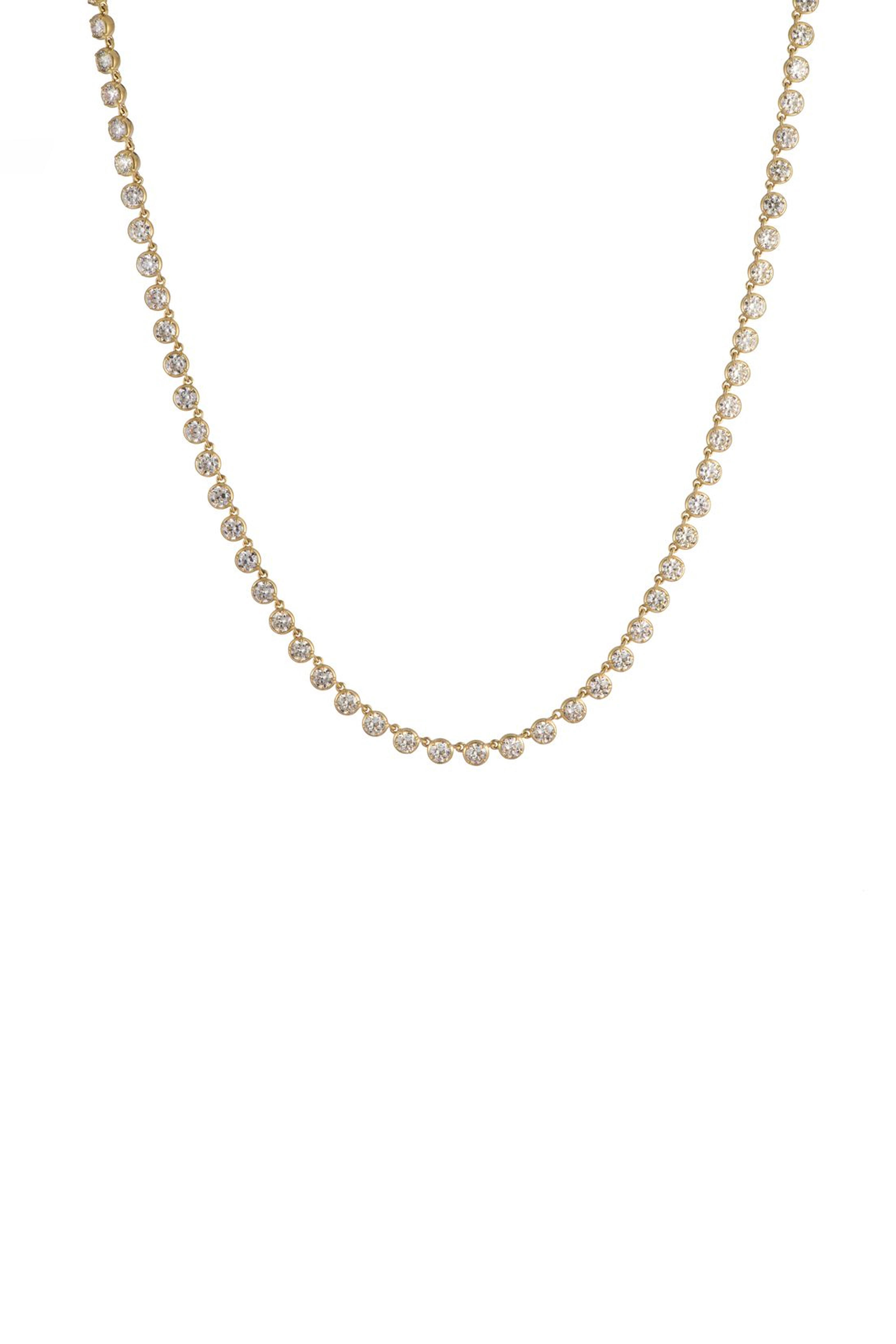 Sylva & Cie - Round Brilliant Cut Diamond Riviera Necklace - view 1