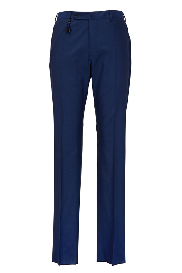 Incotex - Benson Navy Blue Wool Classic Fit Pant 