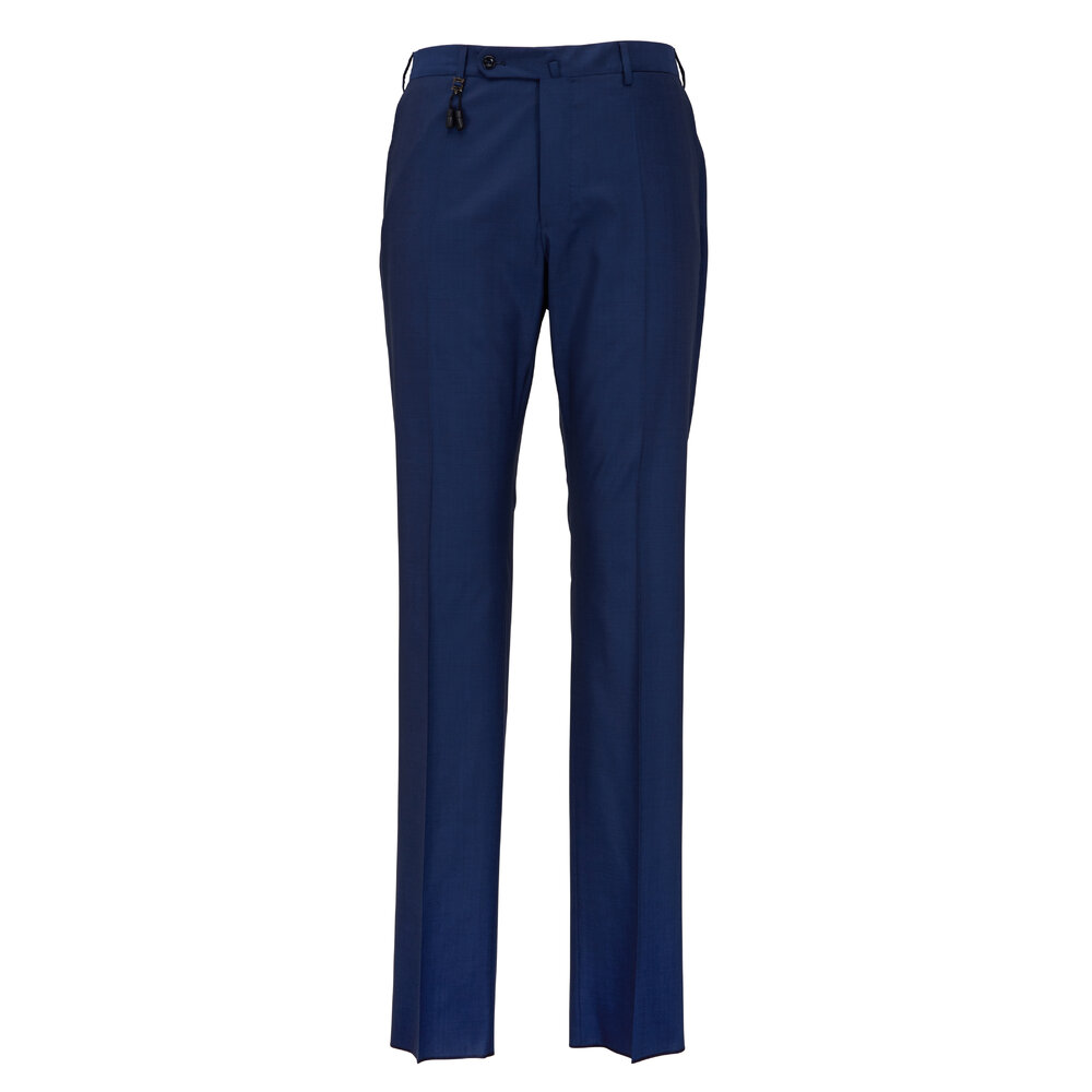 Incotex - Benson Navy Blue Wool Classic Fit Pant