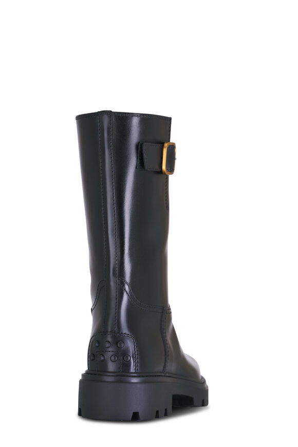 Tod's - Black Leather Biker Boot 