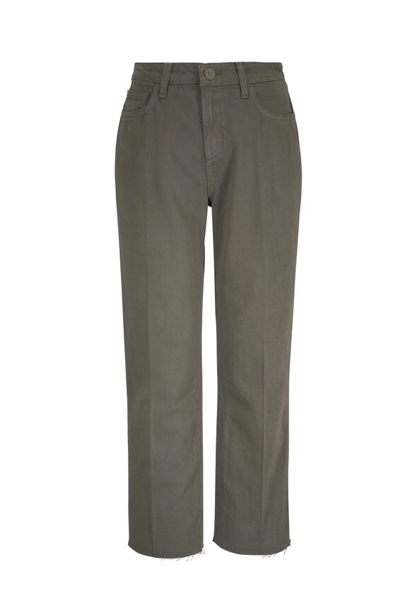 L'Agence Wanda Olive Crop Wide-Leg Jean - view 1