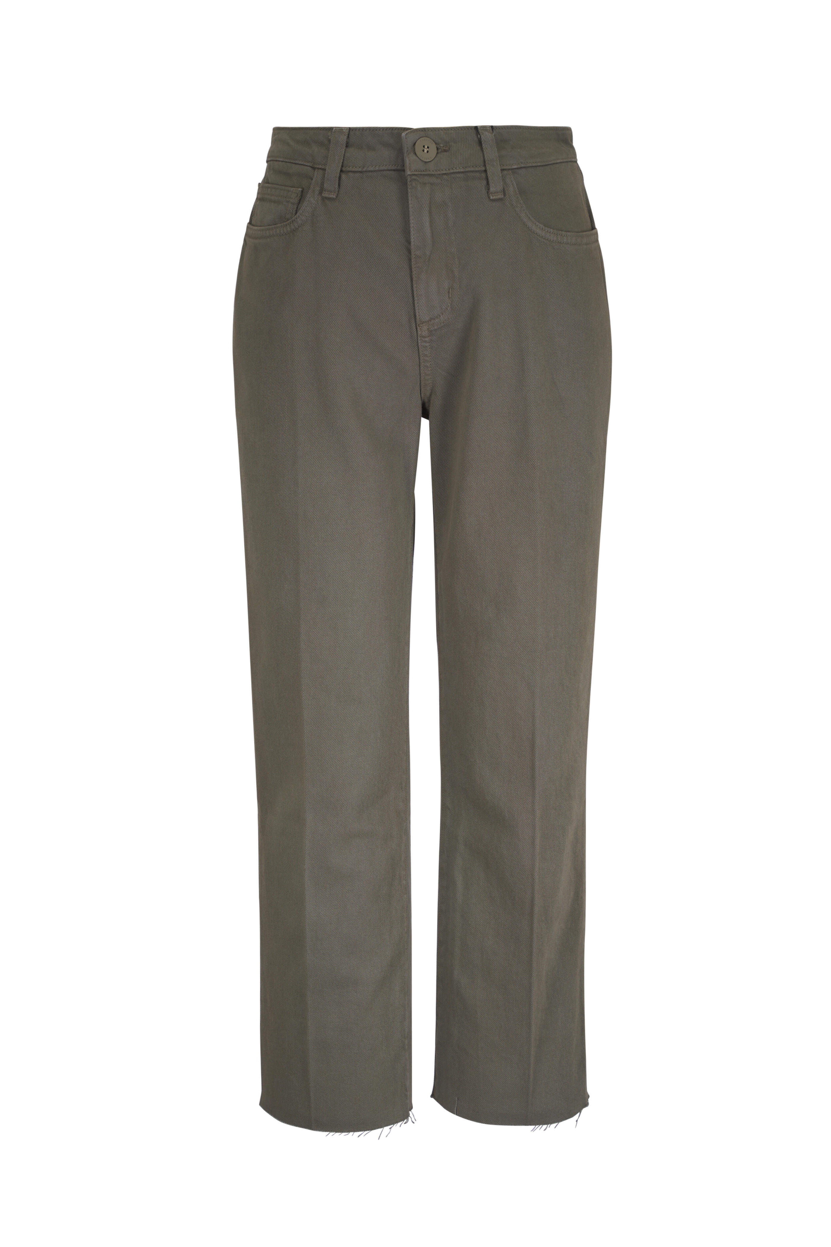 L'Agence - Wanda Olive Crop Wide-Leg Jean - view 1