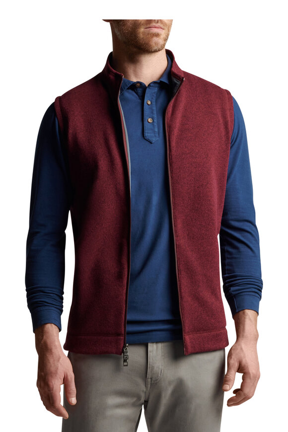 Peter Millar - Crown Claret Sweater Fleece Vest