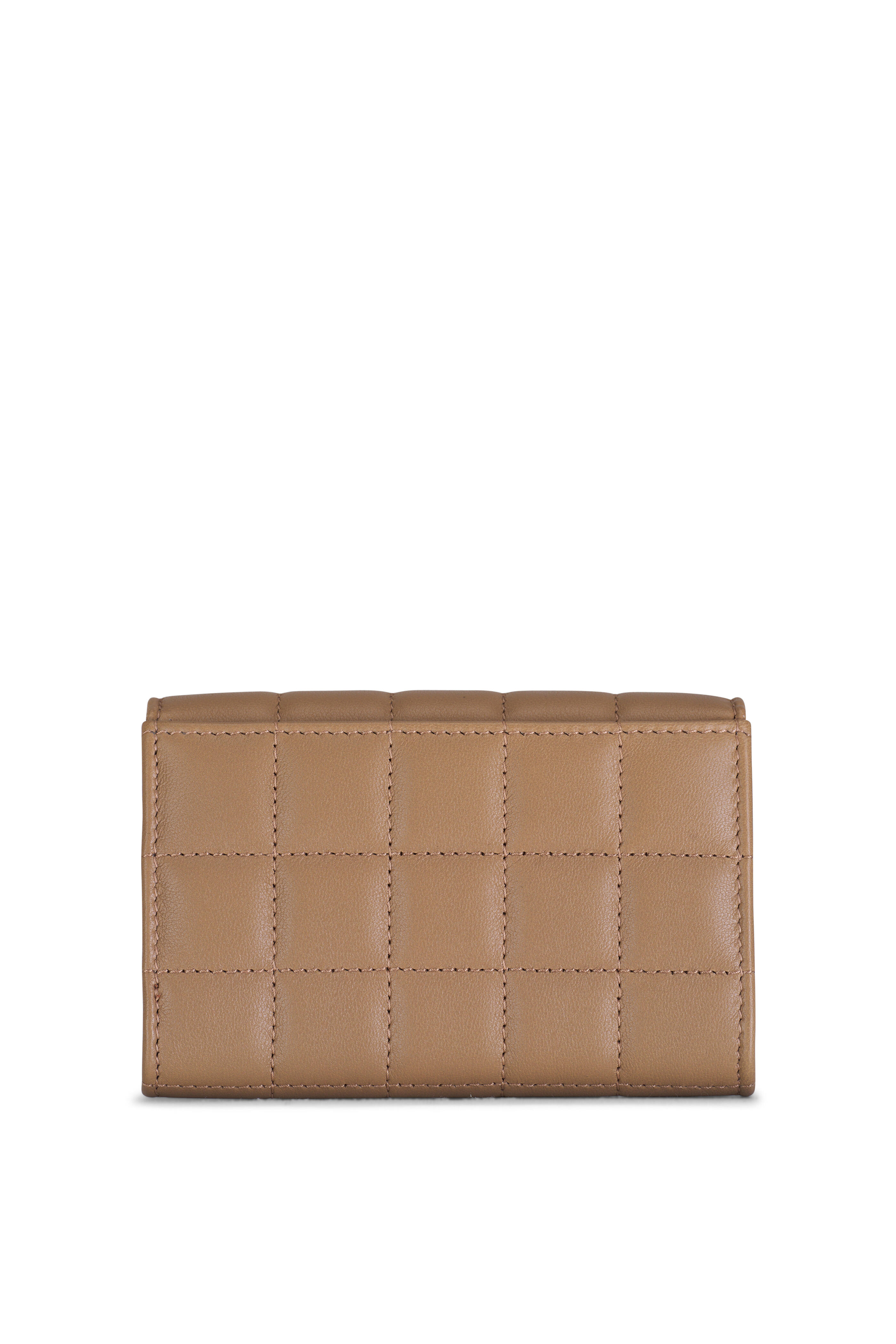 Saint Laurent - Dark Toffee Quilted Leather Wallet