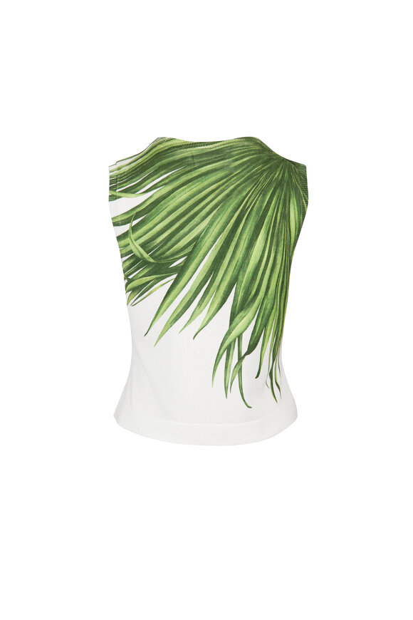 Oscar de la Renta Palm Tree Print Knit Tank - view 2