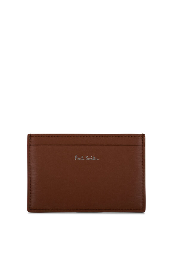 Paul Smith Brown Leather Card Holder 