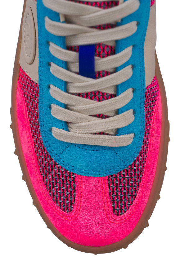 Valentino Garavani Upvillage Pink & Blue Mesh Sneaker - view 4
