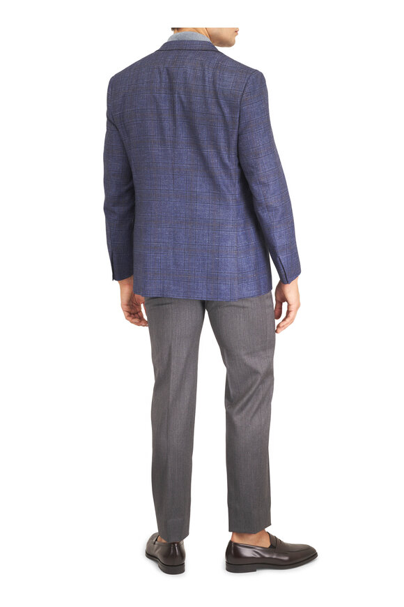 Brioni Charcoal Gray Stretch Wool Twill Dress Pant - view 6