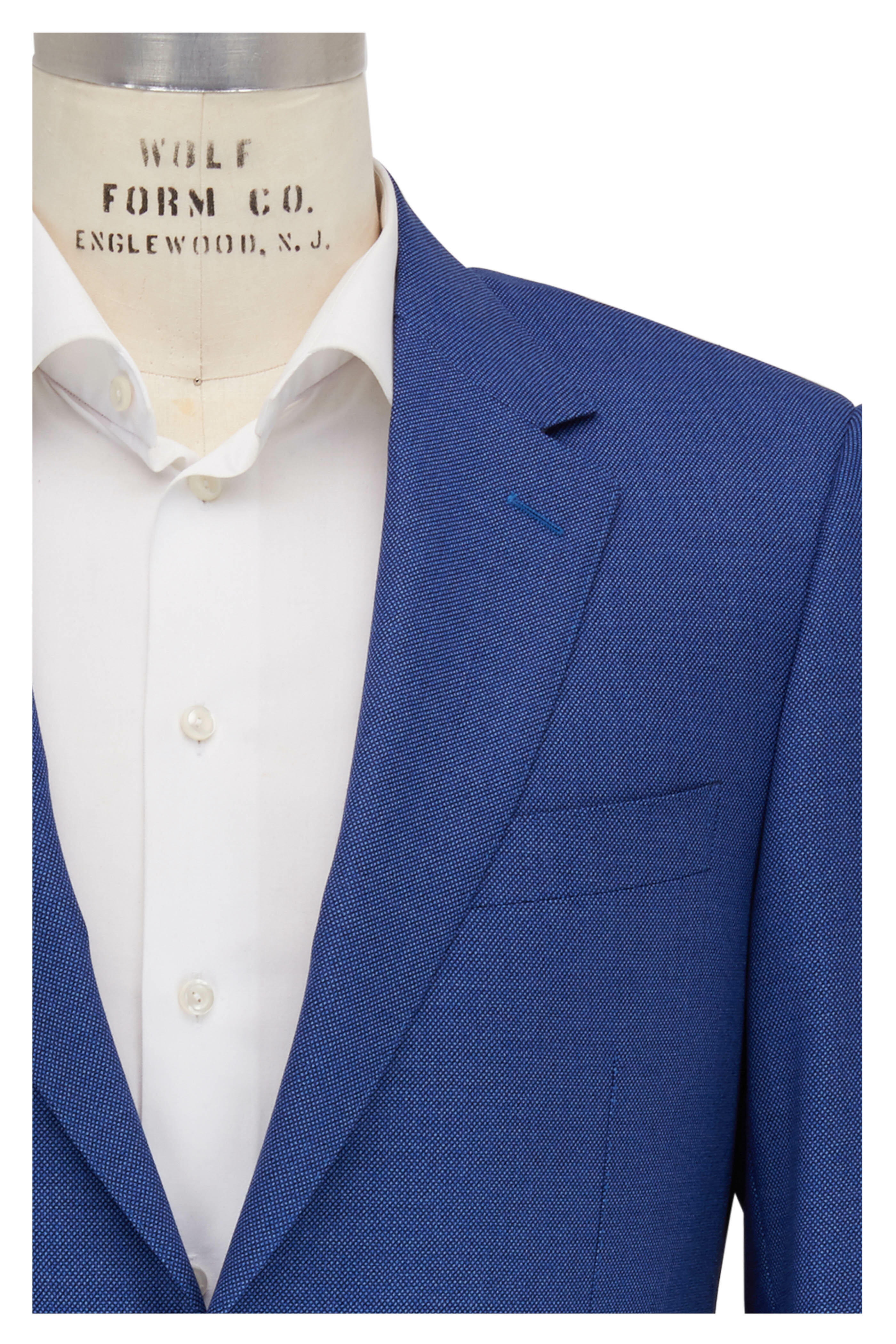 Canali - Royal Blue Birdseye Wool Suit | Mitchell Stores