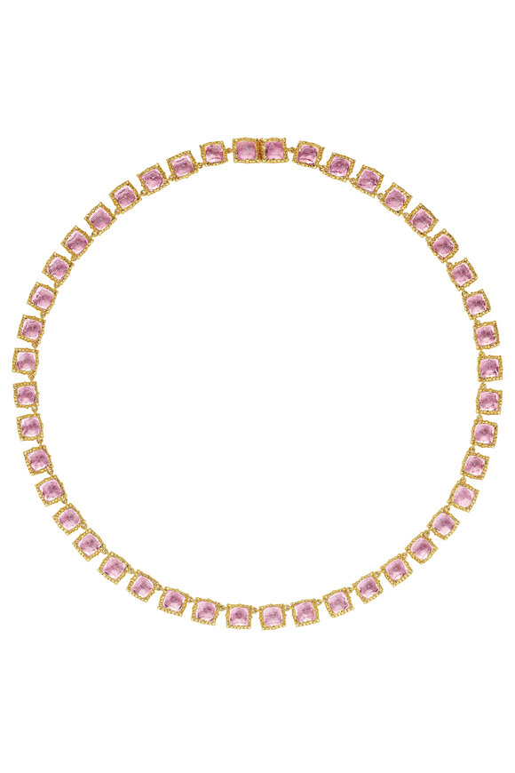 Larkspur & Hawk 18k Yellow Gold Bella Mini Riviere Necklace