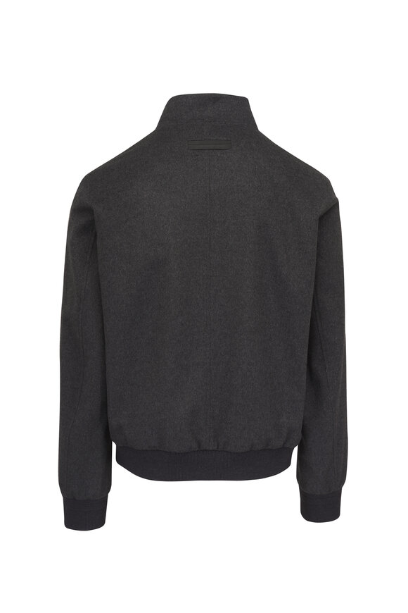 Zegna Elements Charcoal Oasi Cashmere Bomber Jacket - view 2