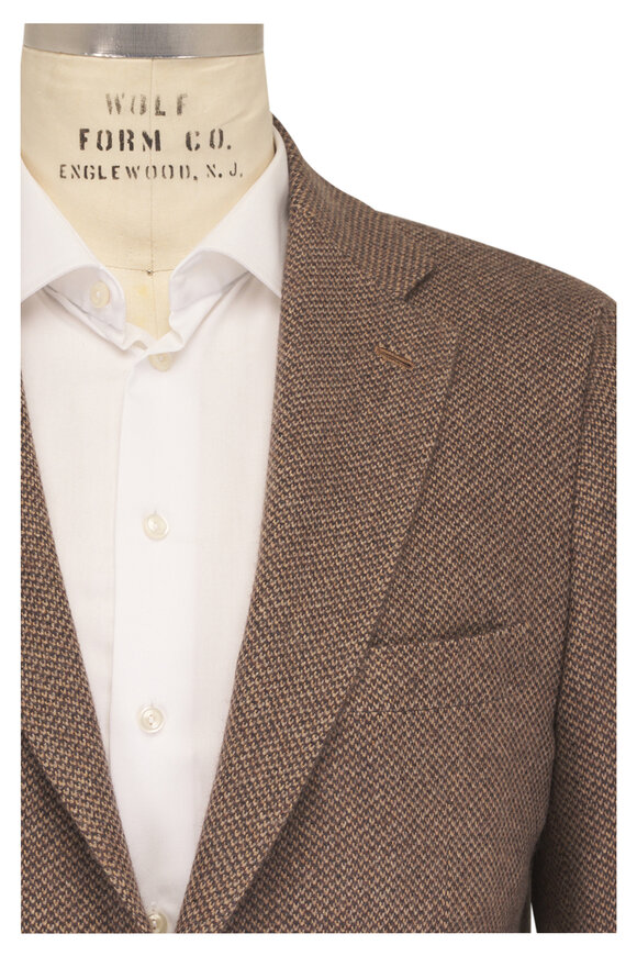Kiton Walnut Cashmere Birdseye Sportcoat - view 1
