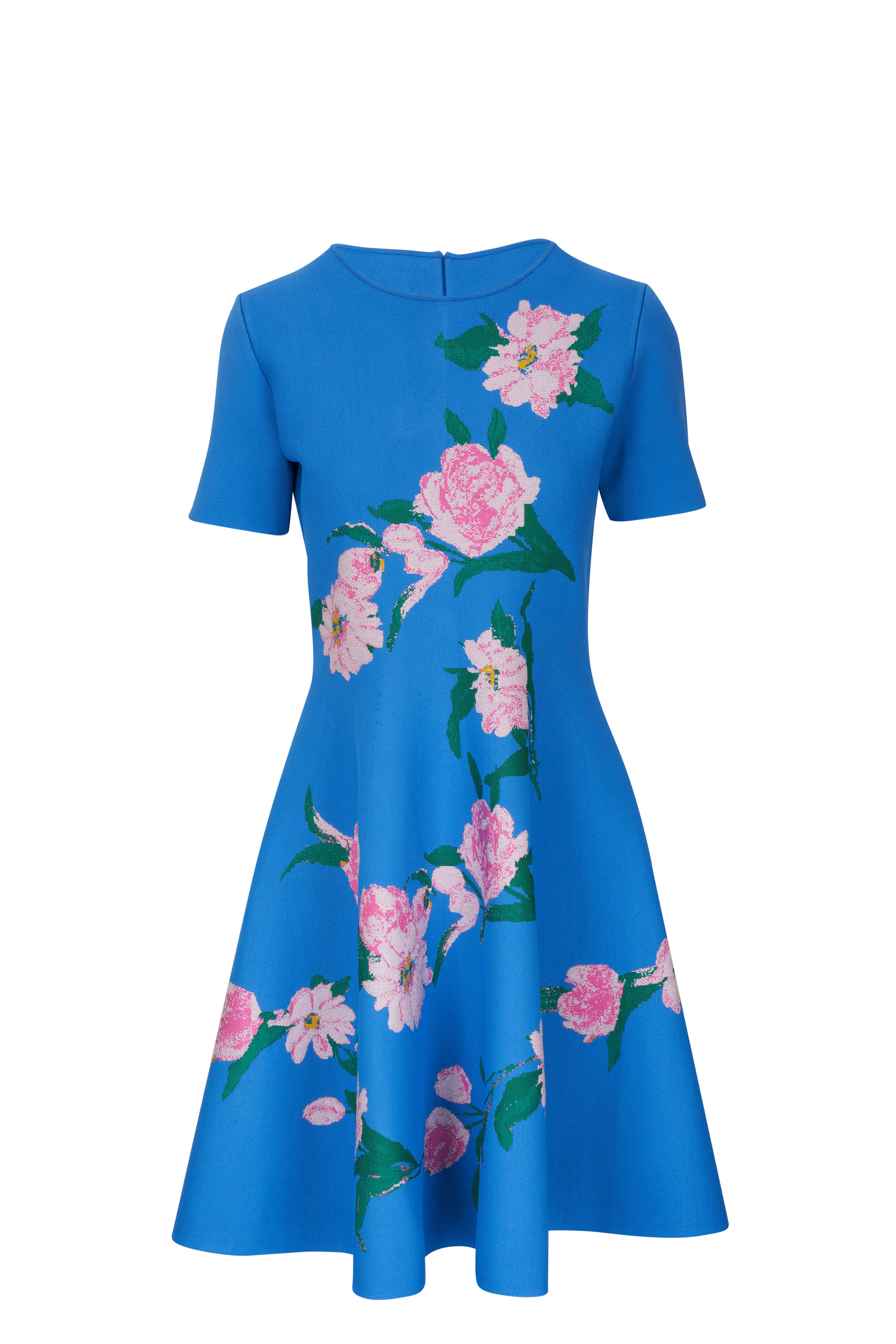 jacquard flare cami tunic (blue flower) – POPPY