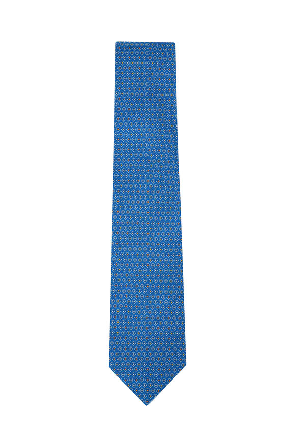 Ferragamo - Blue Gancini Silk Necktie