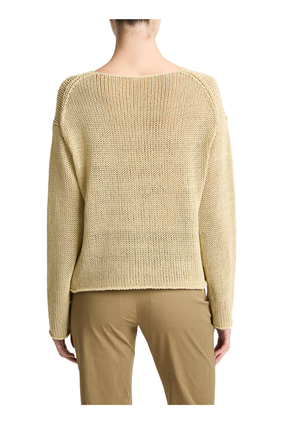 Vince Maize Coated Open Knit Sweater - view 3