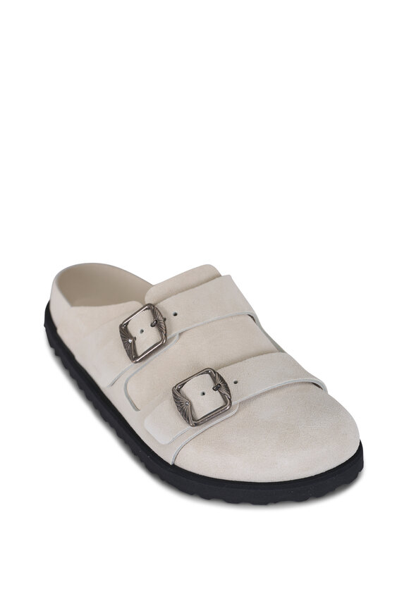 1774 Birkenstock 222 West Cream Suede Clog