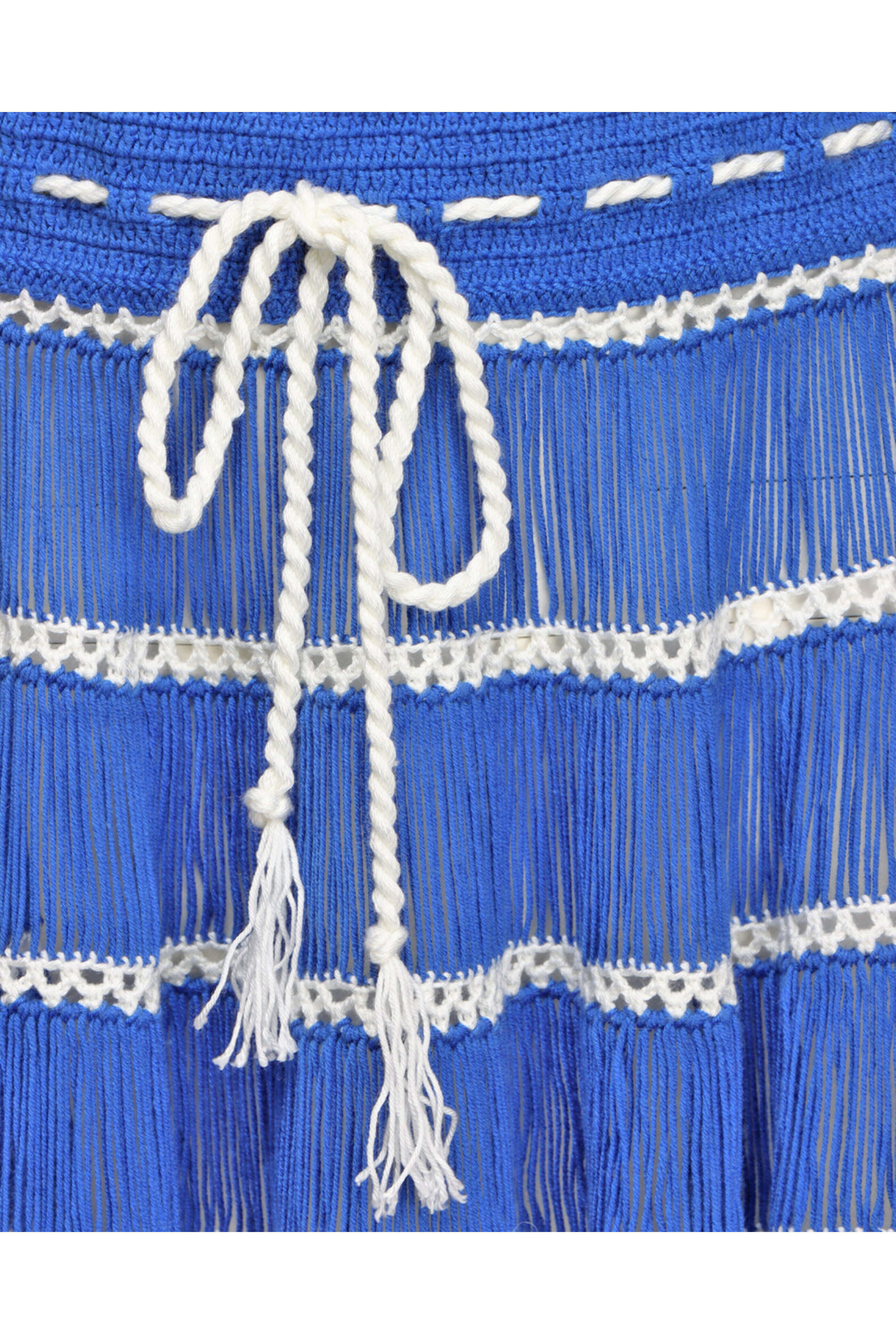 My Beachy Side - Navy Crochet Bonbon Mini Skirt