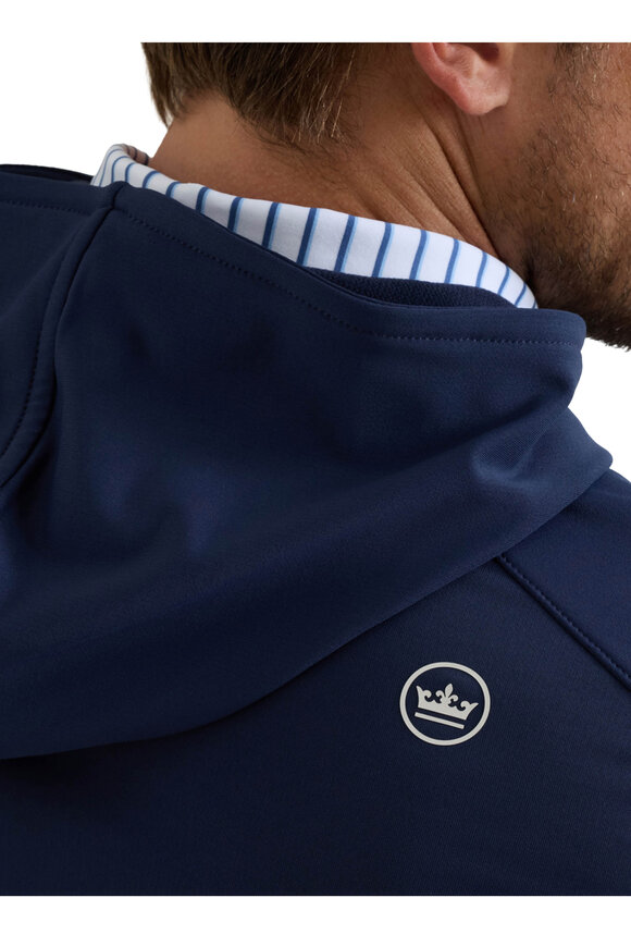 Peter Millar Navy Pine Performance Hoodie - view 4