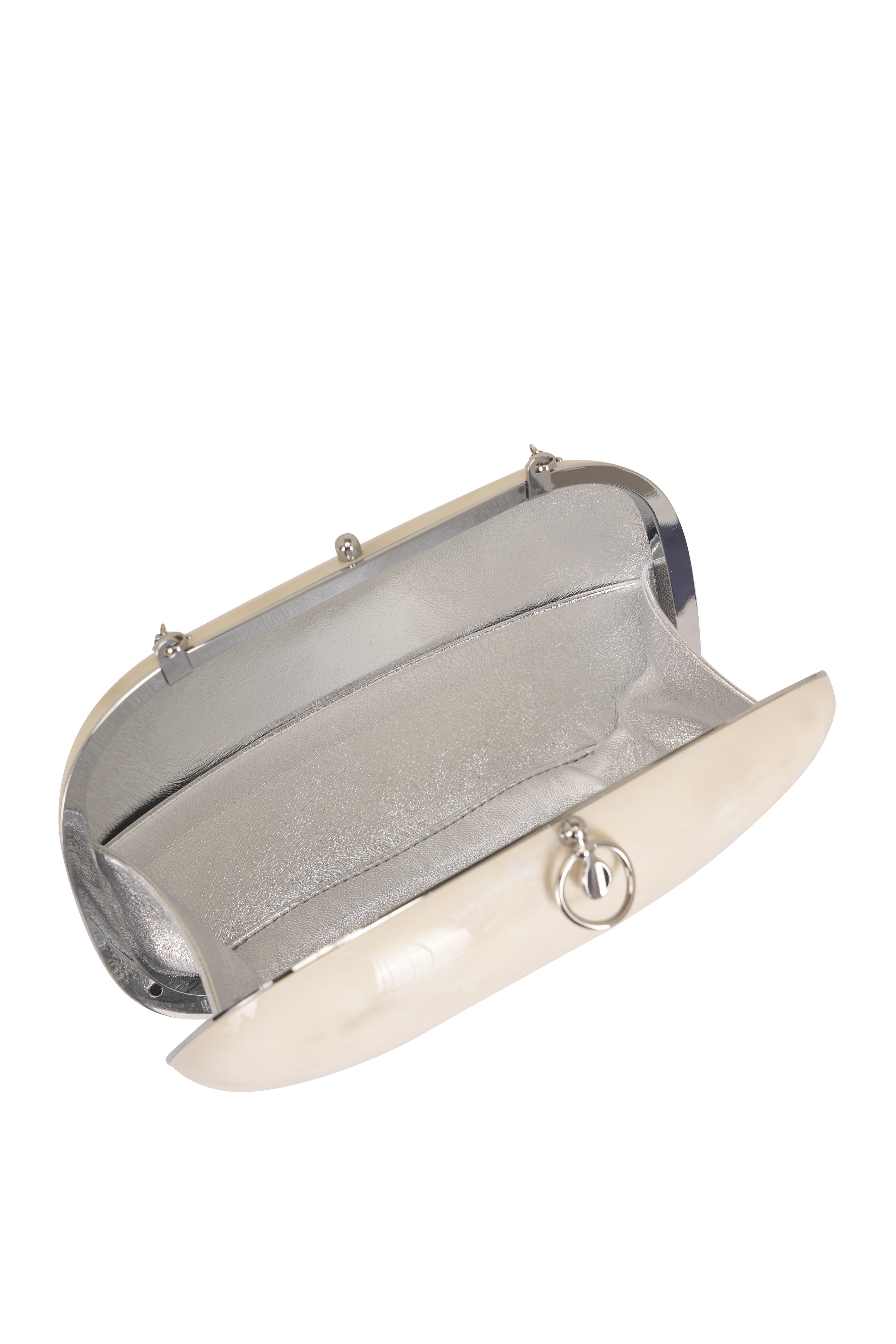 Jeffrey Levinson - Elina Plus Monet Light Sand & Silver Clutch - view 4