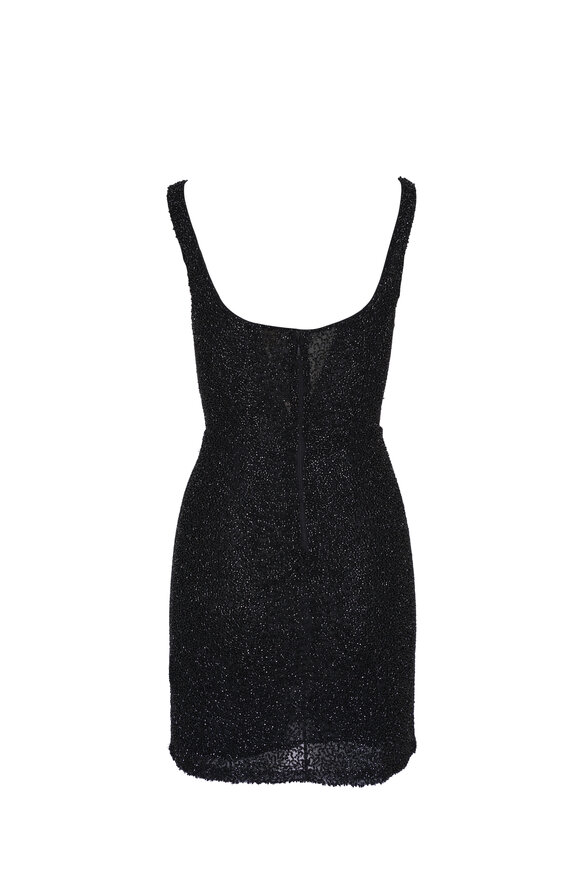 L'Agence - Inori Black Beaded Mini Dress