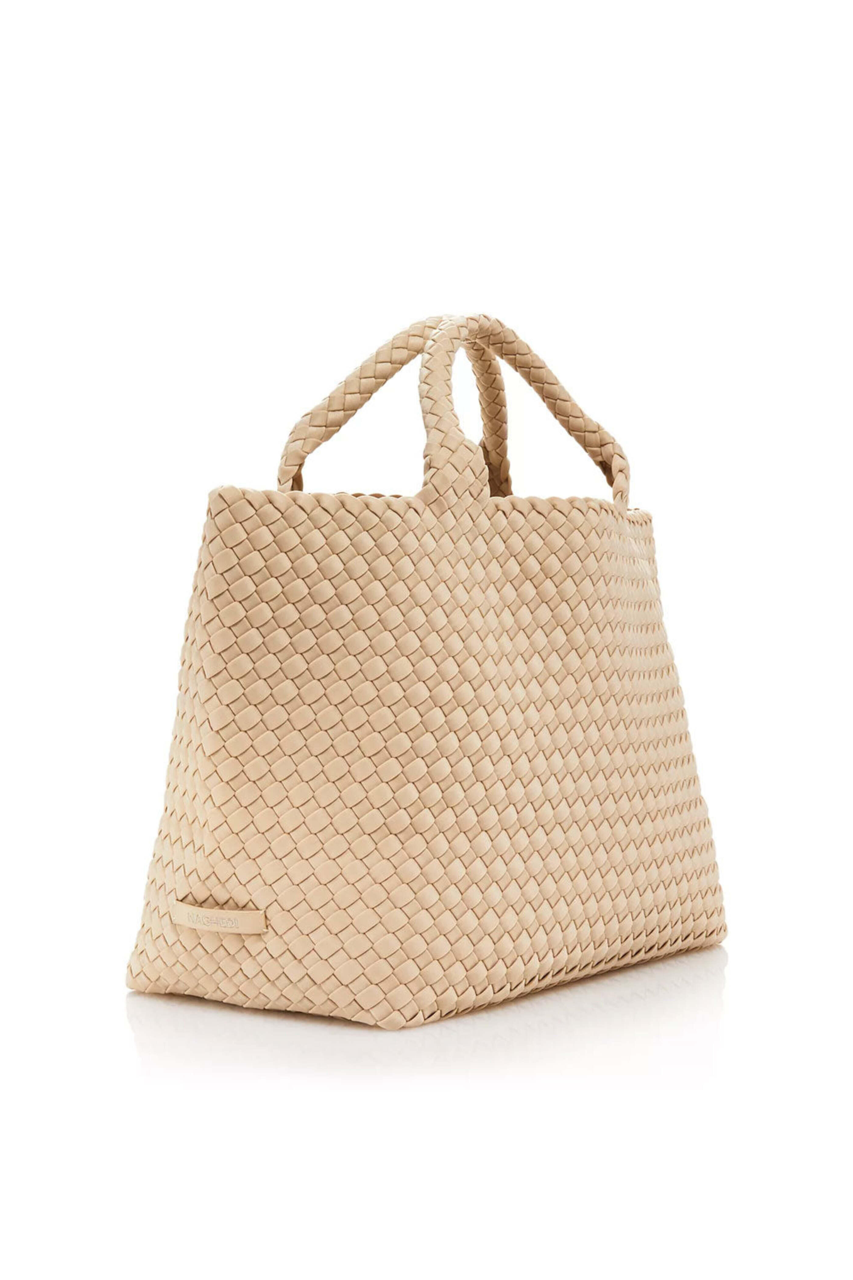 Naghedi - St. Barths Medium Woven Tote in Ecru