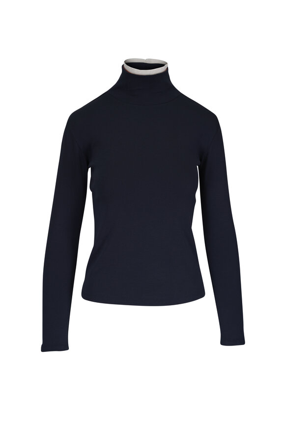 Dorothee Schumacher Colorful Favorites Navy & Rust Turtleneck - view 1