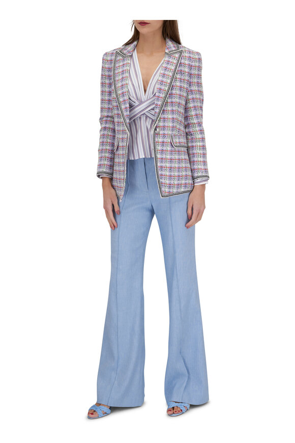 Veronica Beard - Etney Light Violet Tweed Dickey Jacket