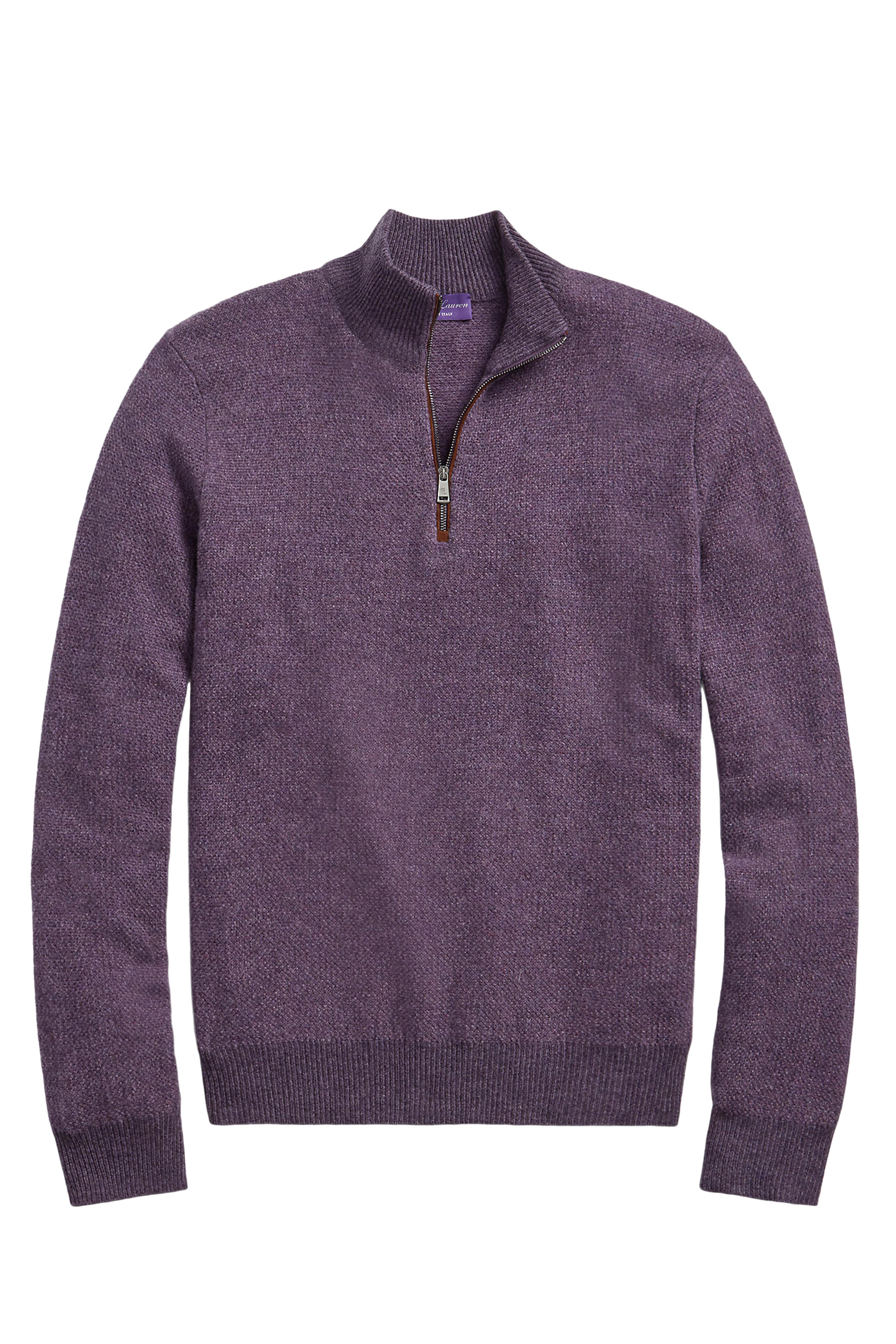 Ralph Lauren Purple Label - Purple Sage Mélange Cashmere Quarter 