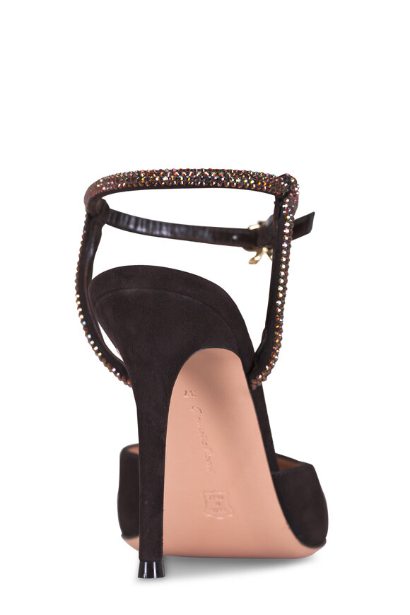Gianvito Rossi Mayfair Crystal Suede Pump, 95mm - view 4