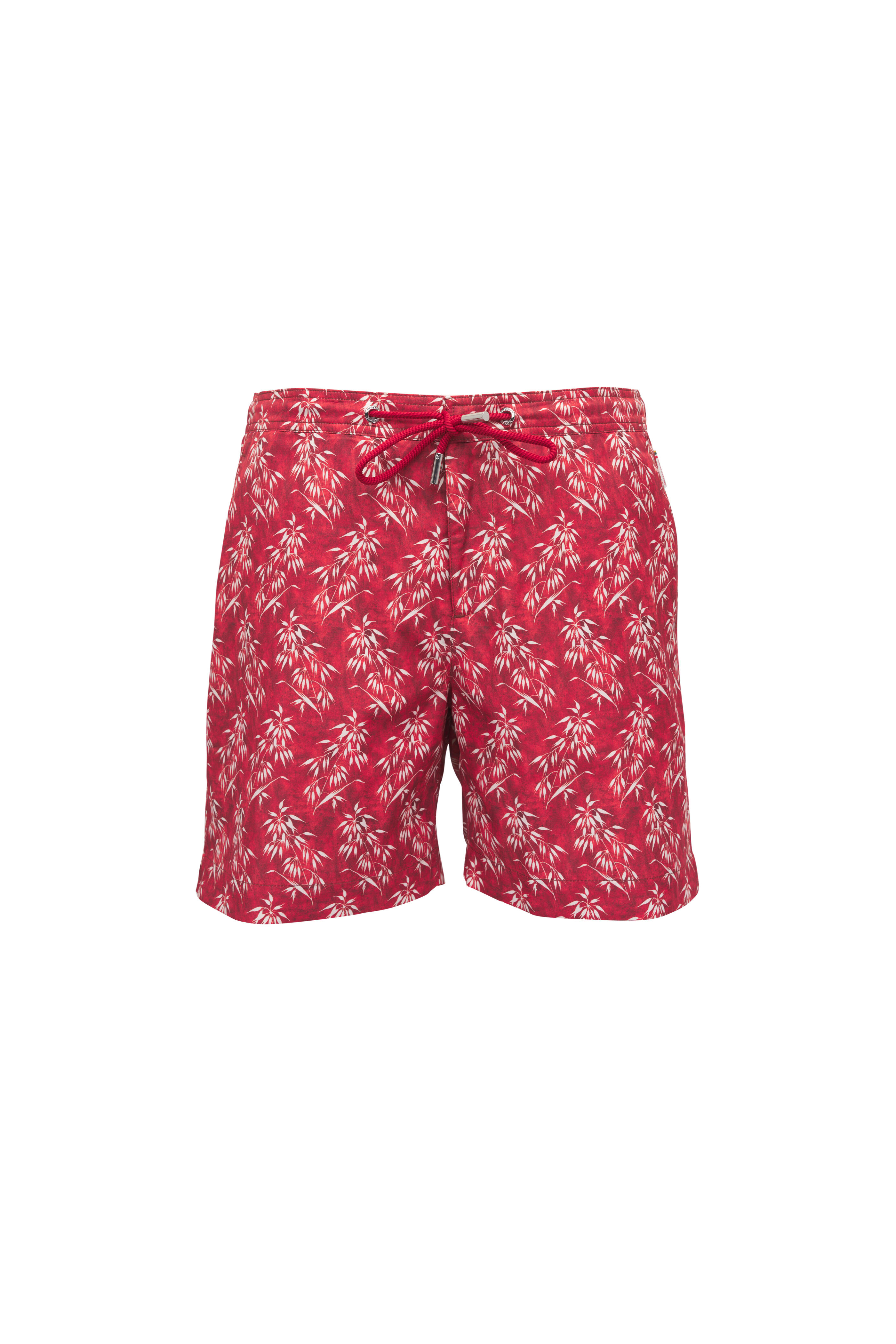 Orlebar Brown - Bulldog Red Bamboo Print Swim Trunks