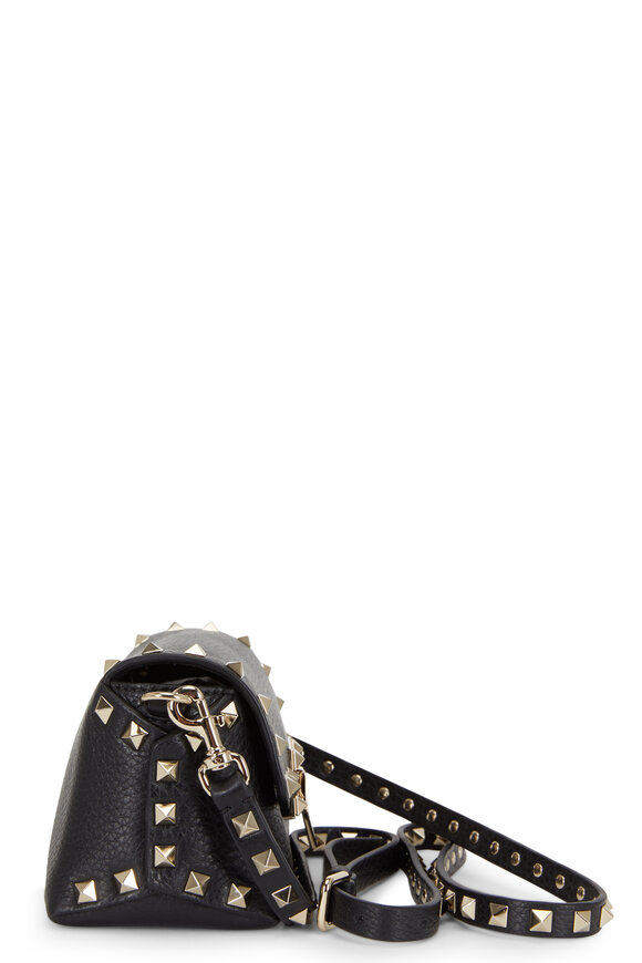 Valentino Garavani - Rockstud Black Leather Mini Crossbody Bag