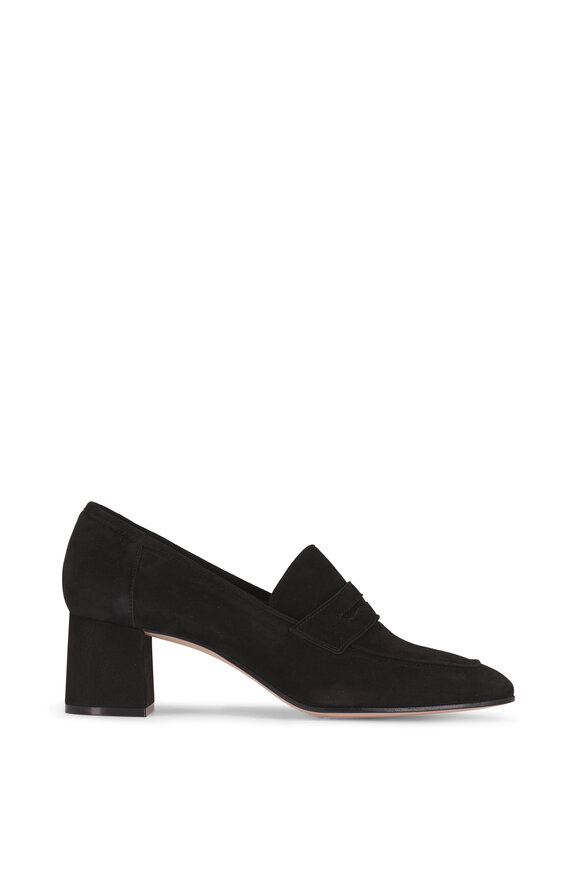 Sophique Milano Essemziale Black Suede Penny Loafer, 50mm - view 3
